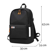 SKV B21071 Zaino per laptop a doppia spalla per studenti, grande capacità, per viaggi e tempo libero