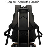 SKV B20537 Zaino per laptop di grande capacità, leggero, con doppia tracolla, da viaggio