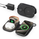 Caricabatterie wireless magnetico pieghevole 3 in 1
