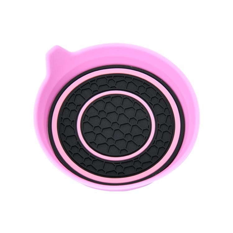 Sottobicchiere per acqua a doppio anello, antiscivolo e termoisolante, a forma di ciotola per auto, Black, Red, Gray, Pink, Blue, Yellow, White, Purple