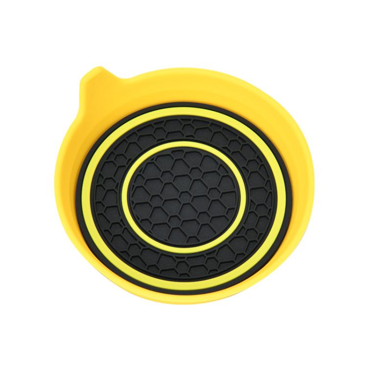 Sottobicchiere per acqua a doppio anello, antiscivolo e termoisolante, a forma di ciotola per auto, Black, Red, Gray, Pink, Blue, Yellow, White, Purple