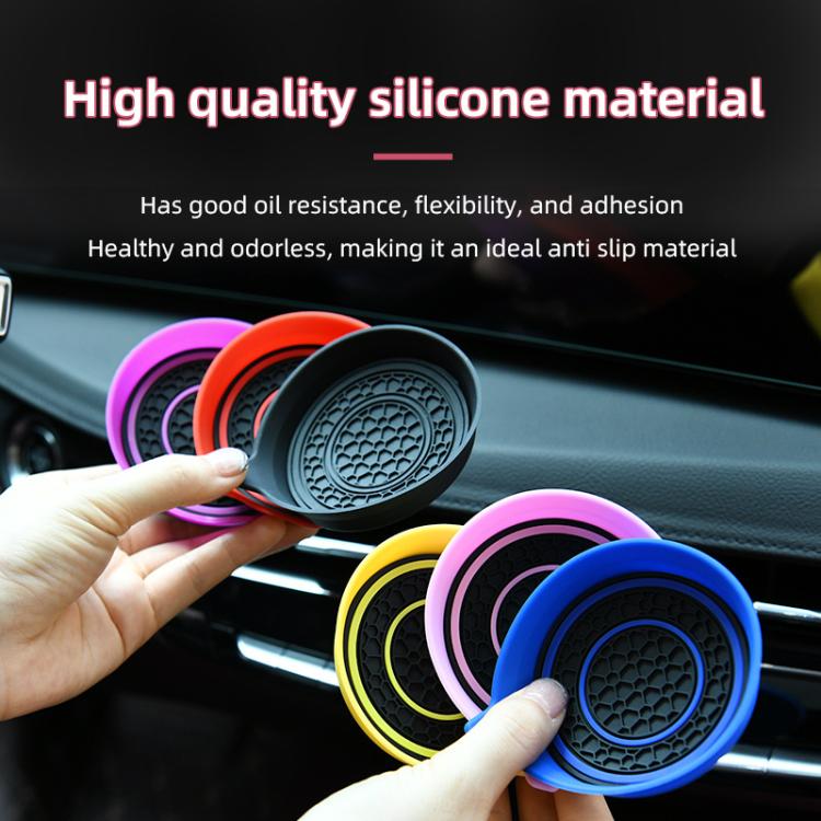 Sottobicchiere per acqua a doppio anello, antiscivolo e termoisolante, a forma di ciotola per auto, Black, Red, Gray, Pink, Blue, Yellow, White, Purple