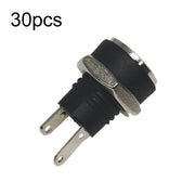 Presa di alimentazione femmina CC per apparecchiature elettroniche da 30 pezzi con dado, DC5.5x2.1MM, DC5.5x2.1MM Full Copper, DC5.5x2.5MM, DC3.5x1.3MM