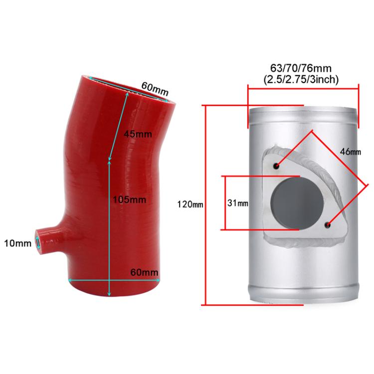Per Mazda 3 / 6 / CX-4 / Axela Filtro di aspirazione aria fredda ad alto flusso, 1.5L-60-BK, 1.5L-60-RD, 2.0L-70-BK, 2.0L-70-RD, 2.5L-76-BK, 2.5L-76-RD