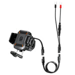 Kewig M33-A5 Supporto per cellulare con caricabatterie wireless QI da 15 W, antifurto, per equitazione all'aperto, M33-A5