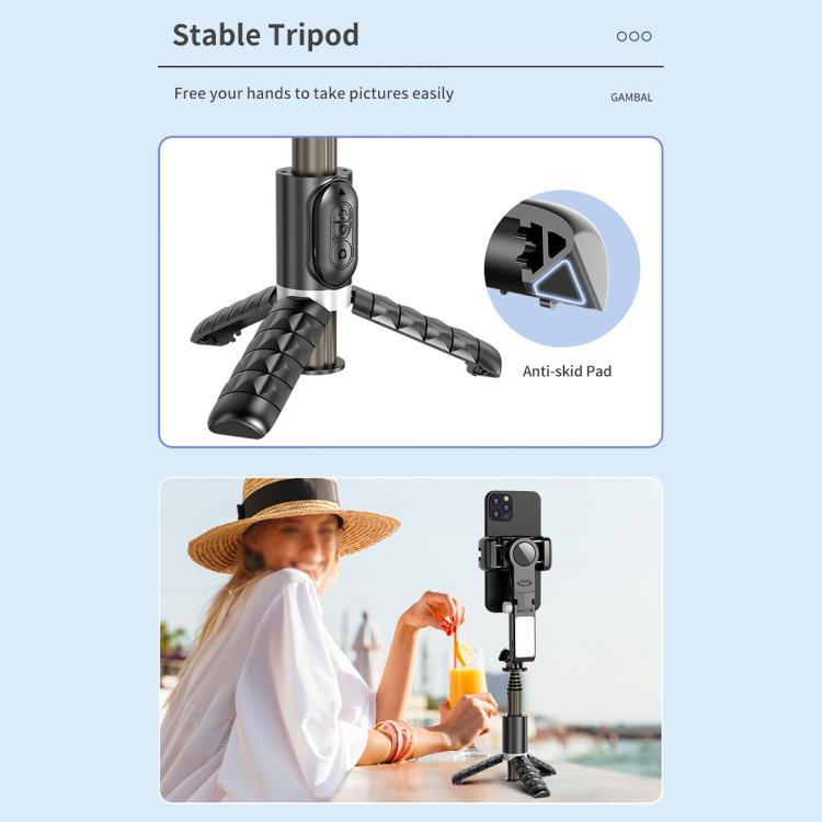 TokQi Q18 Desktop Wireless Remote Control Gimbal Stabilizzatore Portatile Luce di Riempimento Selfie Stick Treppiede