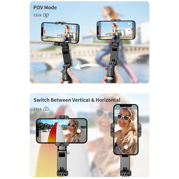 TokQi Q18 Desktop Wireless Remote Control Gimbal Stabilizzatore Portatile Luce di Riempimento Selfie Stick Treppiede