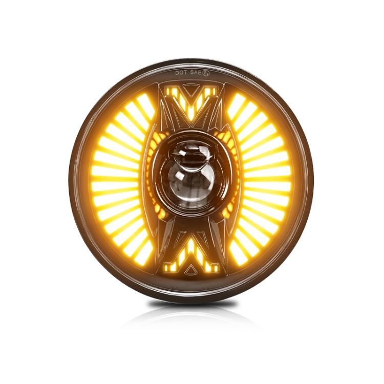 Faro rotondo 7 pollici Angel Eye a ventaglio IP68