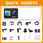 WIFI Grandangolo EIS Anti-shake Touch Colore Doppio schermo Telecomando Videocamera sportiva, Q60TR