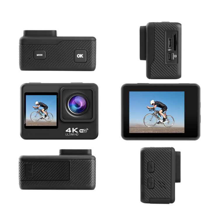 WIFI Grandangolo EIS Anti-shake Touch Colore Doppio schermo Telecomando Videocamera sportiva, Q60TR