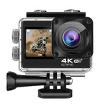 WIFI Grandangolo EIS Anti-shake Touch Colore Doppio schermo Telecomando Videocamera sportiva, Q60TR