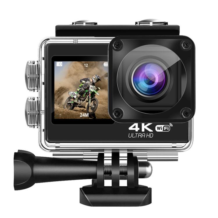 WIFI Grandangolo EIS Anti-shake Touch Colore Doppio schermo Telecomando Videocamera sportiva, Q60TR