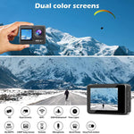 WIFI Grandangolo EIS Anti-shake Touch Colore Doppio schermo Telecomando Videocamera sportiva, Q60TR