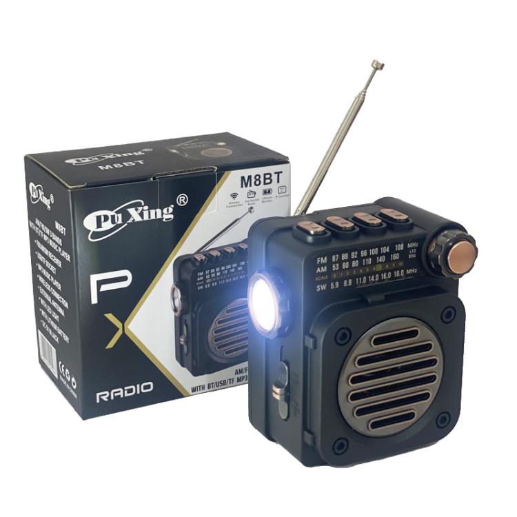 PuXing M8BT Mini Radio FM/AM/SW Multi-banda con Torcia LED