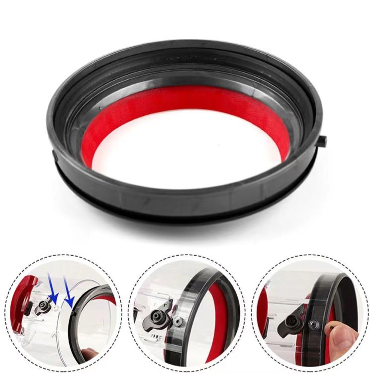 Parti di ricambio per aspirapolvere, For Dyson V10 Dust Bin Fixing Ring, For Dyson V11 Dust Bin Fixing Ring, For Dyson V12 Dust Bin Fixing Ring, For Dyson V10 Dust Bin Red Silicone Ring, For Dyson V11 Dust Bin Red Silicone Ring�������������������������...