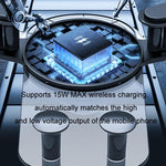 Supporto di ricarica wireless per auto a scatto per telefoni cellulari da 15 W