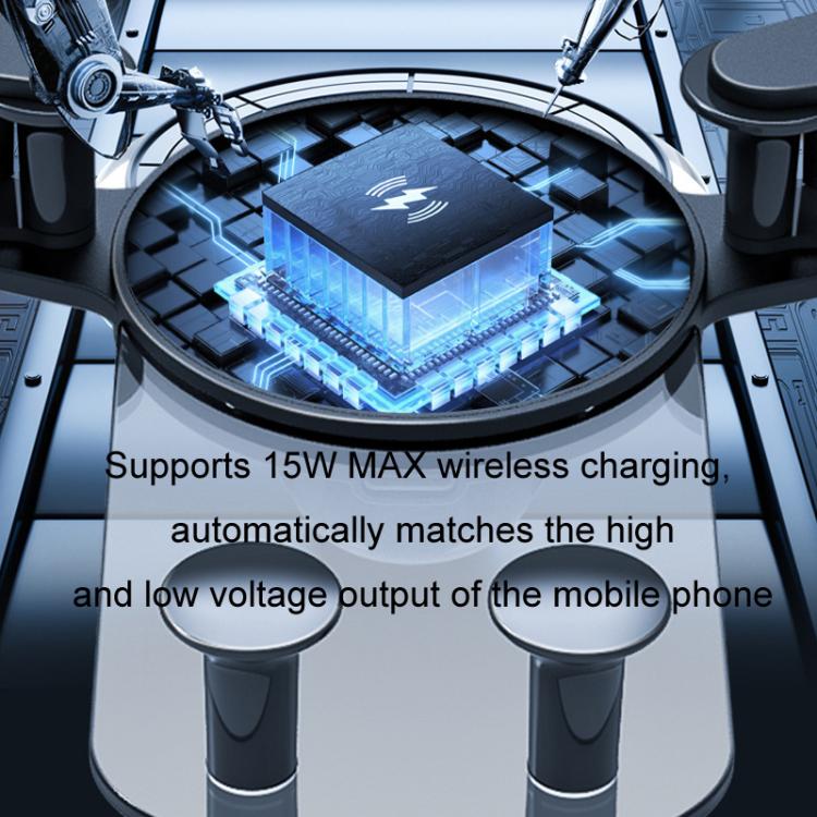 Supporto di ricarica wireless per auto a scatto per telefoni cellulari da 15 W