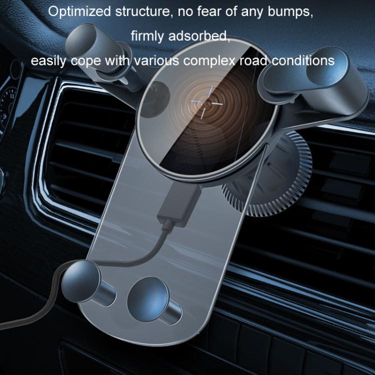 Supporto di ricarica wireless per auto a scatto per telefoni cellulari da 15 W