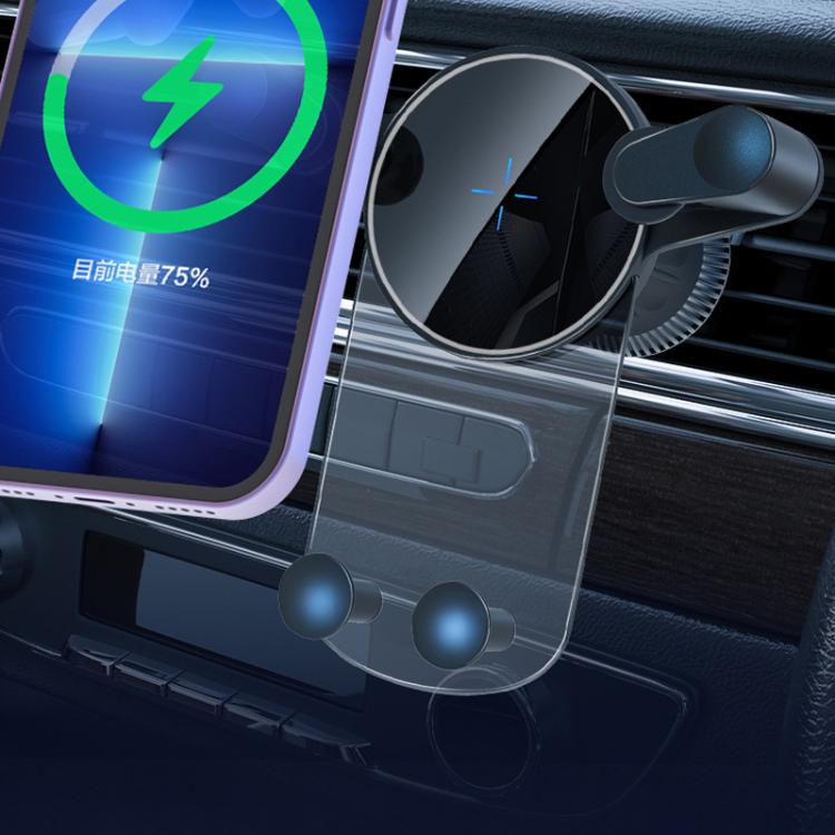 Supporto di ricarica wireless per auto a scatto per telefoni cellulari da 15 W