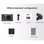 Videocamera digitale 4K 64MP con touch screen 2,4 pollici