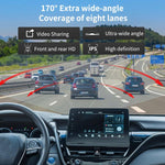 Registratore di guida 4K+1080P Doppia registrazione anteriore e posteriore Immagini di retromarcia WIFI