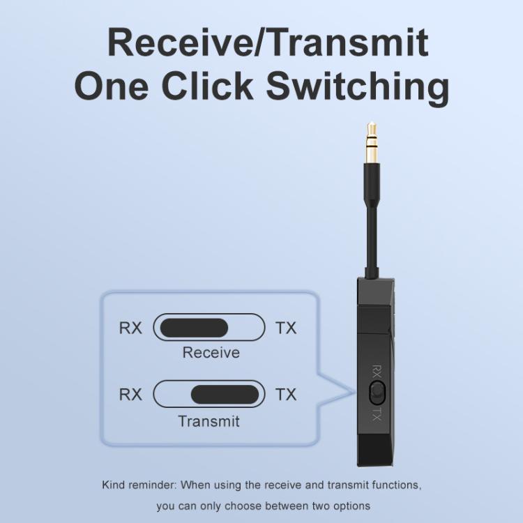 Ricevitore trasmettitore audio Bluetooth 5.4 Aux per auto 2 in 1, M126
