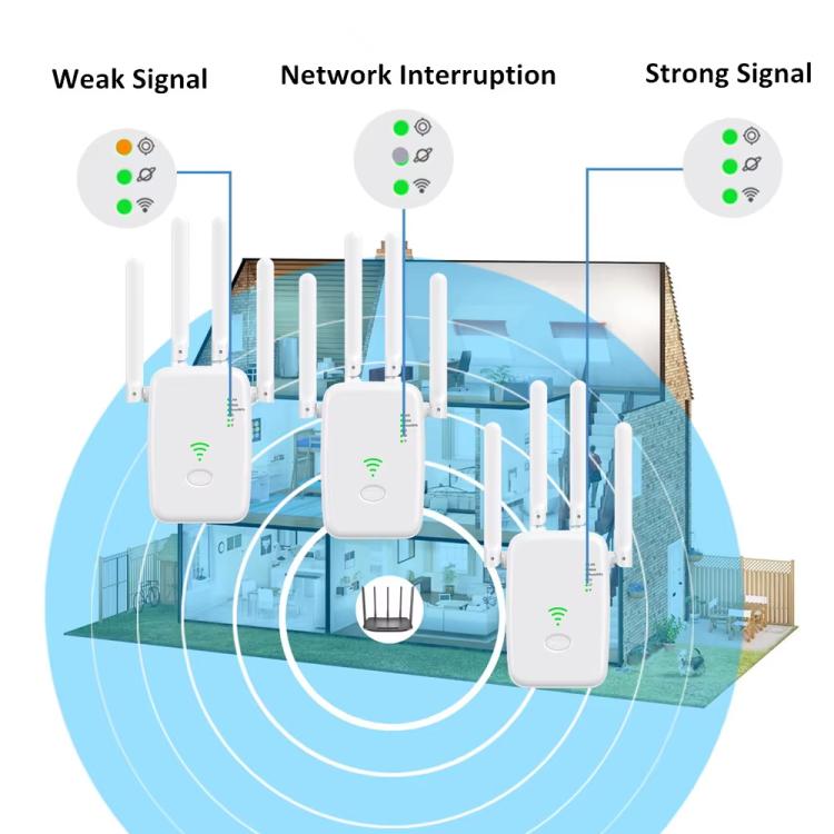 Urant U11 1200Mbps 2.4G&5.8G Ripetitore Wireless Amplificatore di Segnale WiFi Supporta Impostazione Rapida WPS, US Plug White, US Plug Black, EU Plug White, EU Plug Black, UK Plug White, UK Plug Black