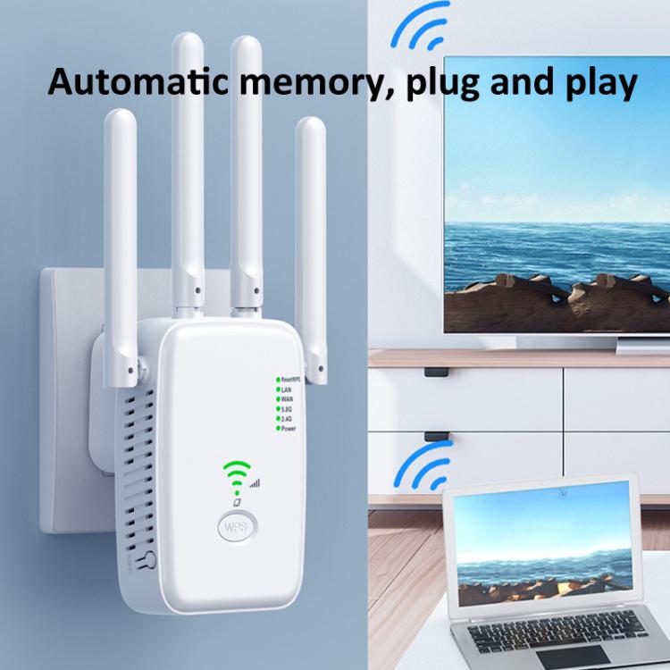 Urant U11 1200Mbps 2.4G&5.8G Ripetitore Wireless Amplificatore di Segnale WiFi Supporta Impostazione Rapida WPS, US Plug White, US Plug Black, EU Plug White, EU Plug Black, UK Plug White, UK Plug Black