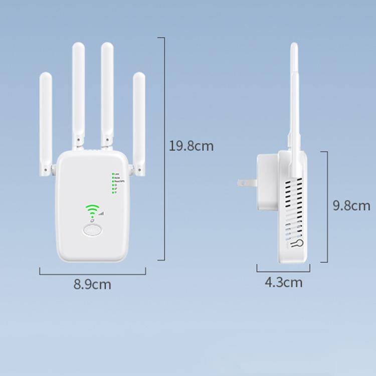 Urant U11 1200Mbps 2.4G&5.8G Ripetitore Wireless Amplificatore di Segnale WiFi Supporta Impostazione Rapida WPS, US Plug White, US Plug Black, EU Plug White, EU Plug Black, UK Plug White, UK Plug Black