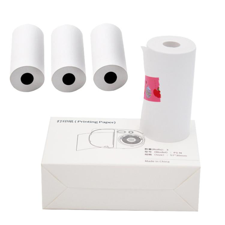 Carta fotografica termica 3 rotoli 57x30 mm per stampa foto