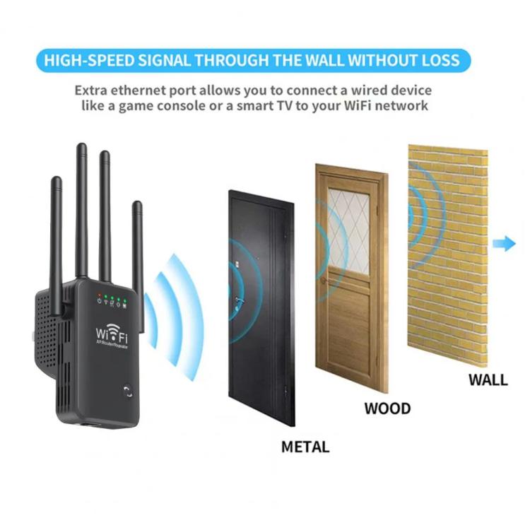Urant U9 300Mbps 2.4G Ripetitore Wireless Amplificatore di Segnale WiFi Supporta Impostazione Rapida WPS, US Plug White, EU Plug White, US Plug Black, EU Plug Black, UK Plug White, UK Plug Black, AU Plug White