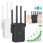 Ripetitore wireless Urant U10 1200Mbps 2.4G e 5.8G Amplificatore di segnale WiFi con 4 antenne, US Plug Black, US Plug White, EU Plug Black, EU Plug White, UK Plug Black, UK Plug White