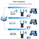 Ripetitore wireless Urant U10 1200Mbps 2.4G e 5.8G Amplificatore di segnale WiFi con 4 antenne, US Plug Black, US Plug White, EU Plug Black, EU Plug White, UK Plug Black, UK Plug White