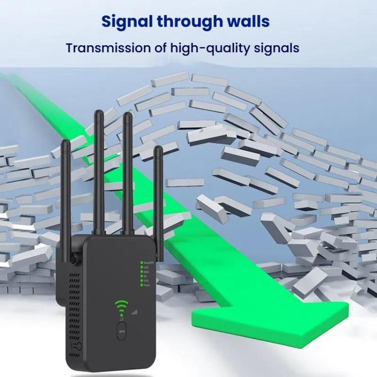 Ripetitore wireless Urant U10 1200Mbps 2.4G e 5.8G Amplificatore di segnale WiFi con 4 antenne, US Plug Black, US Plug White, EU Plug Black, EU Plug White, UK Plug Black, UK Plug White