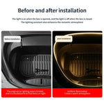 Per Tesla Model 3 / Y Luci decorative per atmosfera del bagagliaio anteriore Barra luminosa di benvenuto
