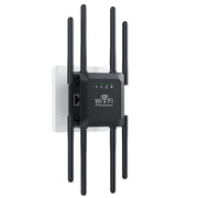 U18 1200Mbps 2.4G e 5G Ripetitore Wireless Amplificatore di Segnale WiFi con 8 Antenne, US Plug Black, EU Plug Black, US Plug White, EU Plug White