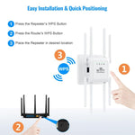 U18 1200Mbps 2.4G e 5G Ripetitore Wireless Amplificatore di Segnale WiFi con 8 Antenne, US Plug Black, EU Plug Black, US Plug White, EU Plug White