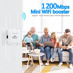 U18 1200Mbps 2.4G e 5G Ripetitore Wireless Amplificatore di Segnale WiFi con 8 Antenne, US Plug Black, EU Plug Black, US Plug White, EU Plug White