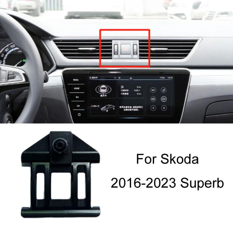 Per la base del supporto di navigazione per telefono cellulare speciale per auto Skoda, 13-15 Superb, 13-19 Octavia+Spaceback/Double Flash Outer Frame Arc Edge, 15-17 Fabia, 15-22 Octavia, 16-23 Superb, 17-21 Kodiaq/GT, 18-22 Koroc, 18-23 Kamiq        ...