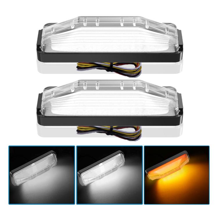 2 pezzi 28LED bicolore luci posteriori freno alte luci indicatori di direzione per modifica spazzatrice/camper/furgone/camion