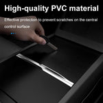 Adesivo di protezione del pannello della console centrale rinnovato per Tesla Model 3, Horizontal Wood Grain, Vertical Wood Grain, Carbon Fiber Grain, Matt Black, Frosted Black