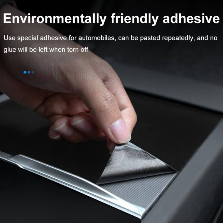 Adesivo di protezione del pannello della console centrale rinnovato per Tesla Model 3, Horizontal Wood Grain, Vertical Wood Grain, Carbon Fiber Grain, Matt Black, Frosted Black
