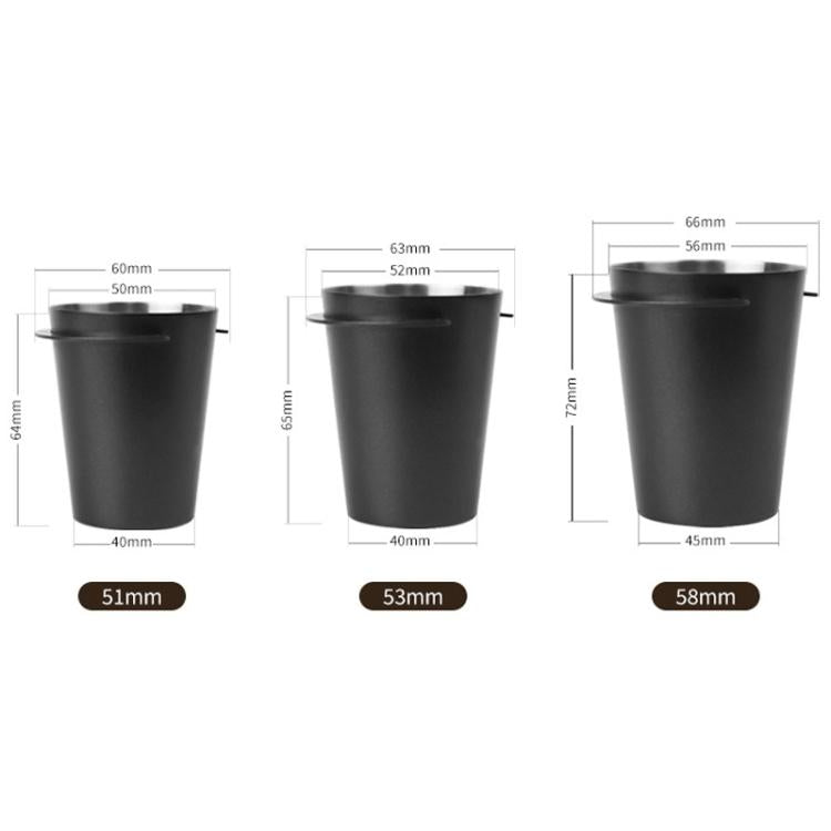 Cattura caffè ispessito Strumento di cattura maniglia macchina espresso, 51mm Stainless Steel Mirror, 53mm Stainless Steel Mirror, 58mm Stainless Steel Mirror, 51mm High Temperature Teflon, 53mm High Temperature Teflon, 58mm High Temperature Teflon