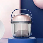 Scatola per pillole portatile, sigillata, impermeabile, dispenser per pillole, organizzatore per medicinali, scatola per dispenser, Small Green, Small Pink, Small Gray, Large Green, Large Pink, Large Gray