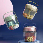 Scatola per pillole portatile, sigillata, impermeabile, dispenser per pillole, organizzatore per medicinali, scatola per dispenser, Small Green, Small Pink, Small Gray, Large Green, Large Pink, Large Gray