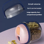 Scatola per pillole portatile, sigillata, impermeabile, dispenser per pillole, organizzatore per medicinali, scatola per dispenser, Small Green, Small Pink, Small Gray, Large Green, Large Pink, Large Gray