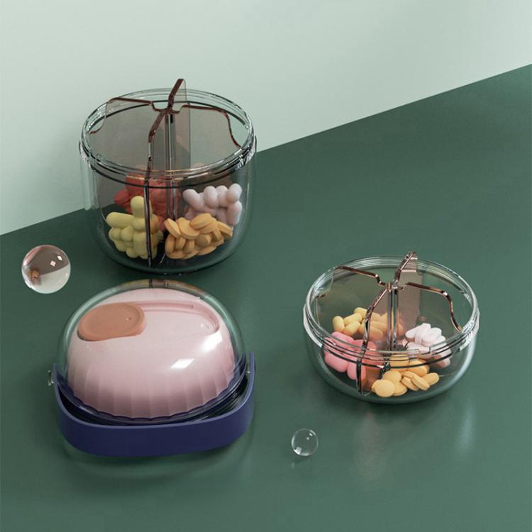 Scatola per pillole portatile, sigillata, impermeabile, dispenser per pillole, organizzatore per medicinali, scatola per dispenser, Small Green, Small Pink, Small Gray, Large Green, Large Pink, Large Gray