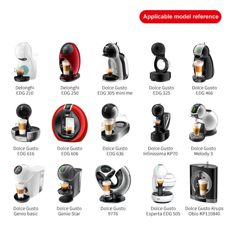 Per la macchina da caffè Dolce Gusto, involucro per capsule di caffè riutilizzabili in acciaio inossidabile, Capsule+Brush And Scoop, Capsule+40mm Powder Hammer+Brush And Scoop