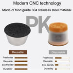 Per la macchina da caffè Dolce Gusto, involucro per capsule di caffè riutilizzabili in acciaio inossidabile, Capsule+Brush And Scoop, Capsule+40mm Powder Hammer+Brush And Scoop