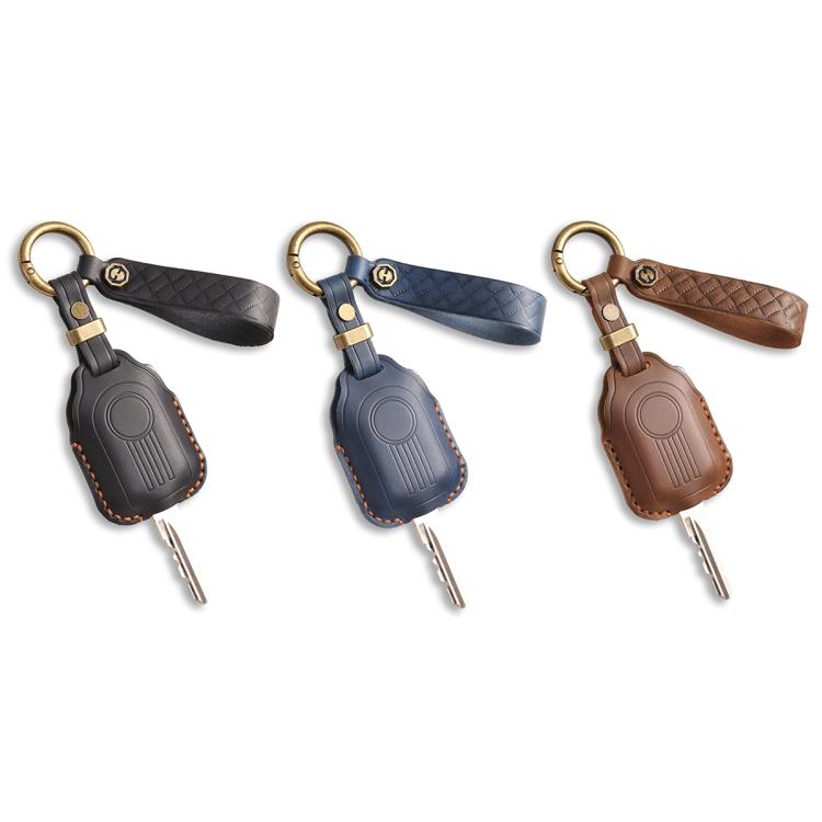 Hallmo per Peugeot Django 150 Motociclo Pelle di Vacchetta Naturale Chiave Protettiva Cover